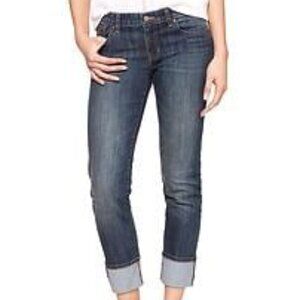 Women's GAP Mid Rise Straight Cuff Jeans-Dark indigo SIZE 6